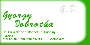 gyorgy dobrotka business card