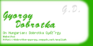 gyorgy dobrotka business card